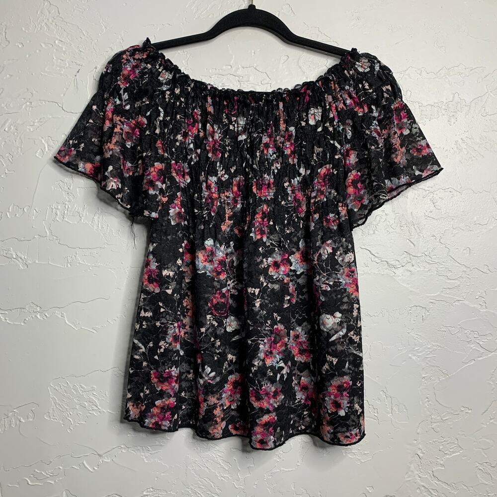No Boundaries‎ Lace Short Sleeve Blouse Womens Small cottagecore fairy ethereal